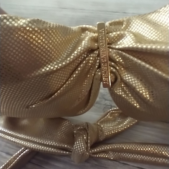 Victoria's Secret Gold Bandeau Bikini Top 34C - Picture 4 of 6